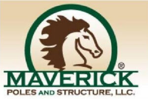 Maverick Poles and Structure logo with horse